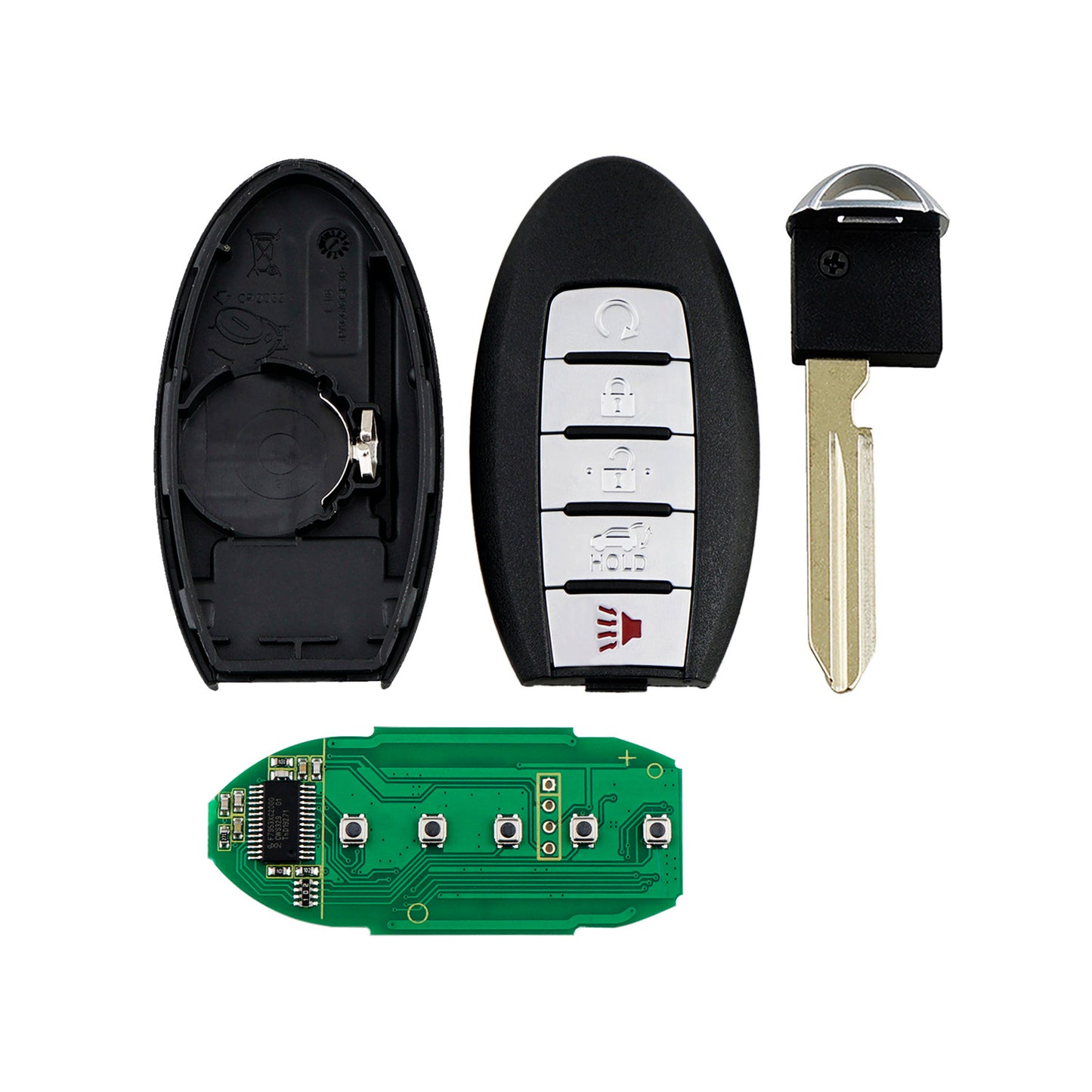 5 Buttons 433MHz 4A Chip S180144110FCC KR5S180144106 Smart Car remote Keyless Key For 2017-2018 Nissan Rogue Auto Parts SKU : J321