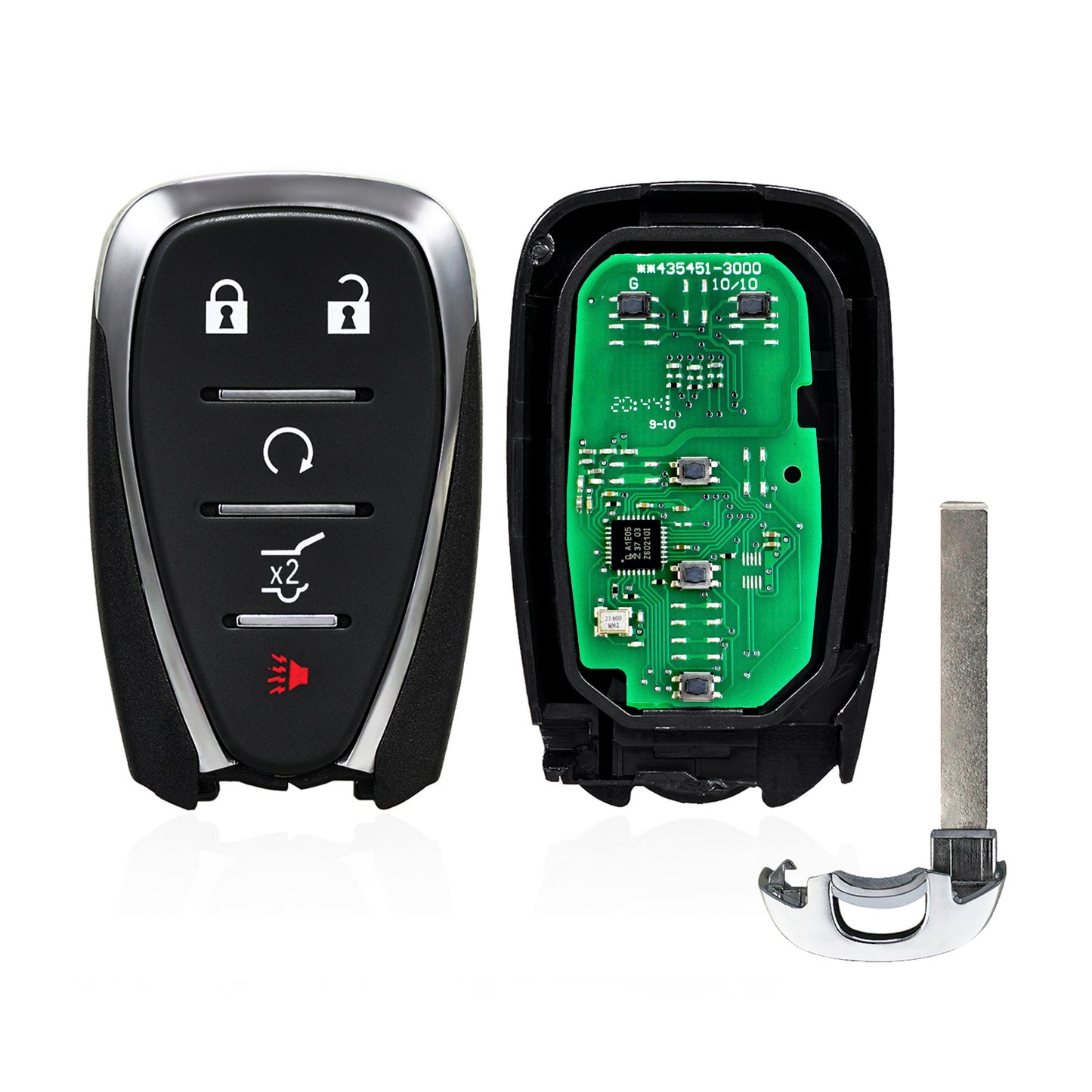 4+1 Buttons 315MHz Keyless Entry Proximity Remote Smart Fob Car Key For 2018 - 2022 Chevrolet Blazer Equinox Traverse Trailblazer FCC ID:HYQ4AA SKU:J745