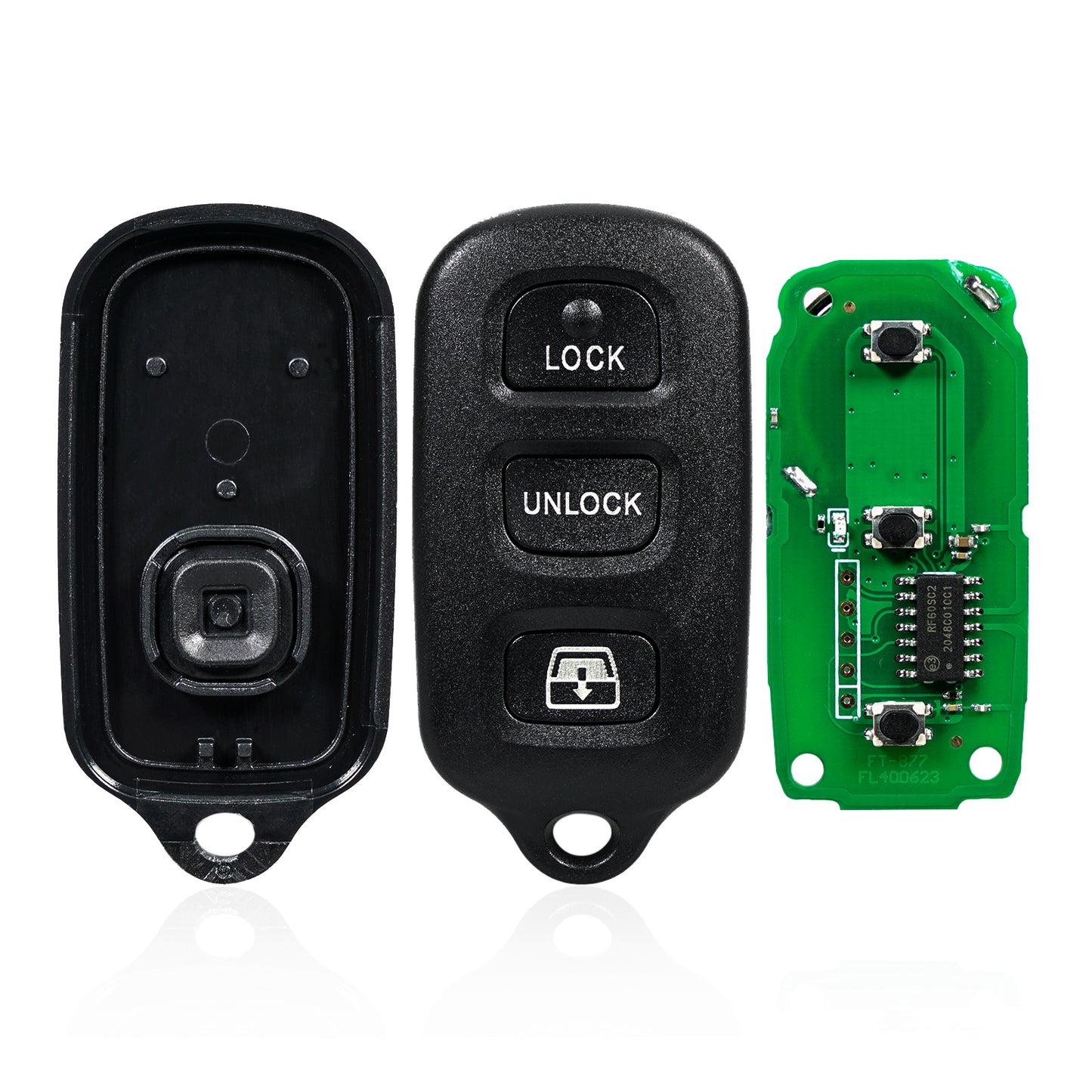 4 Buttons 314MHz Keyless Entry Fob Remote Car Key For 1999-2009 Toyota 4Runner (without red LED on original remote) Sequoia (without red LED on original remote)FCC ID: HYQ12BBX HYQ12BAN HYQ1512Y SKU : J72