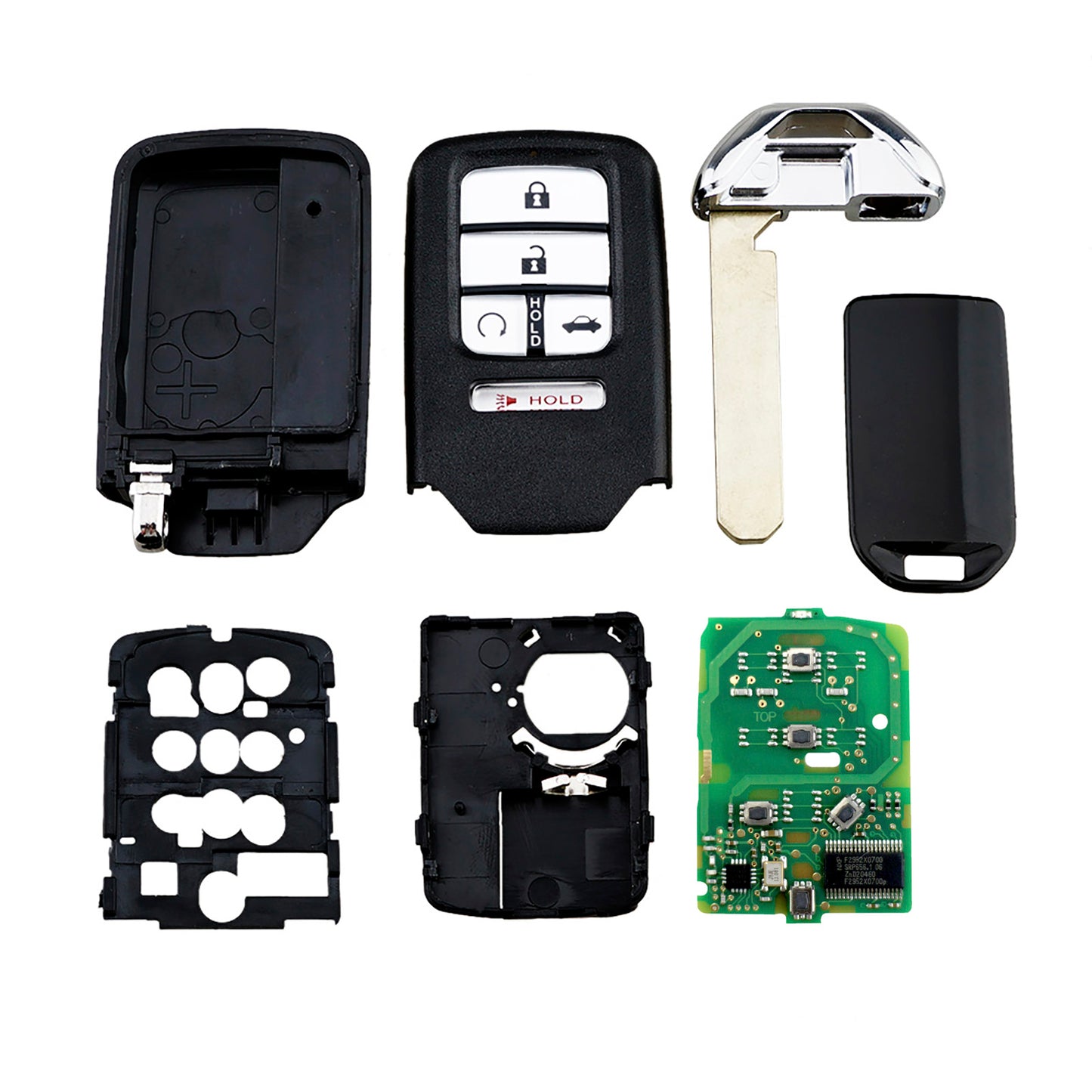 5 Buttons 433MHz ID47 Smart Keyless Entry Car Fob Remote Key For 2016 - 2020 Honda Honda Civic FCC ID: KR5V2X SKU : J233