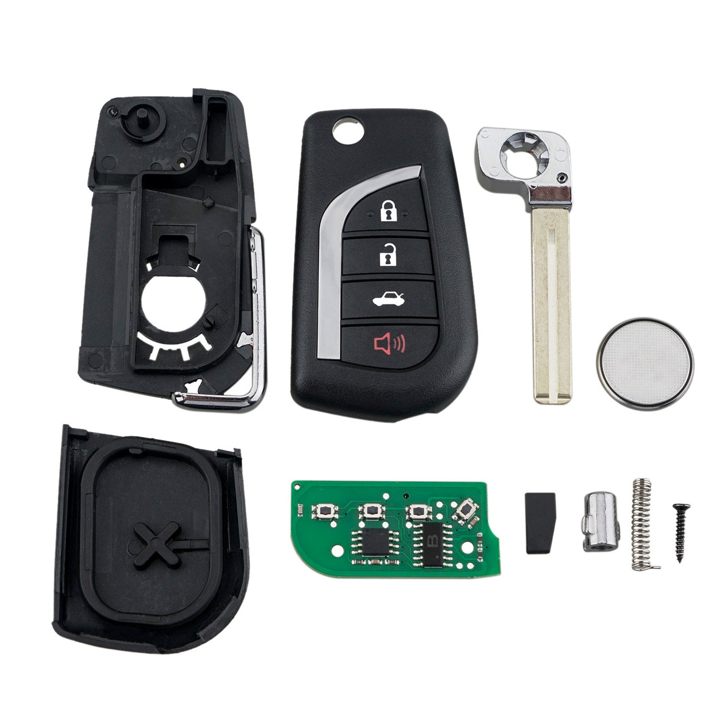 4 buttons 315MHz Keyless Entry Fob Remote Car Key For 2018 - 2022 Toyota Camry Hybrid Corolla FCC ID: GQ43VT20T SKU:J964