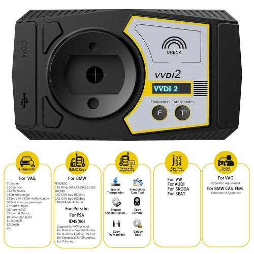 V7.2.5 Xhorse VVDI2 Key Programmer for VW/Audi/BMW/PSA Full 13 Software Version