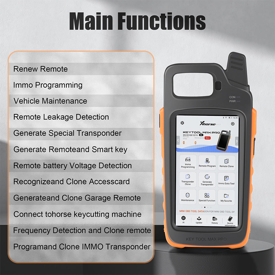 Xhorse VVDI Key Tool Max Pro Multi-Language Remote Programmer Adds CAN FD, Voltage and Leakage Current Functions