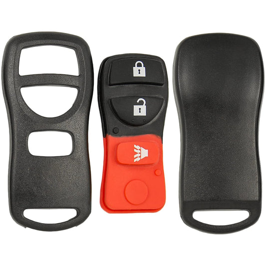 New Replacement Shell Case and 3 Button Pad for Remote Key Fob with FCC KBRASTU15 - Shell ONLY