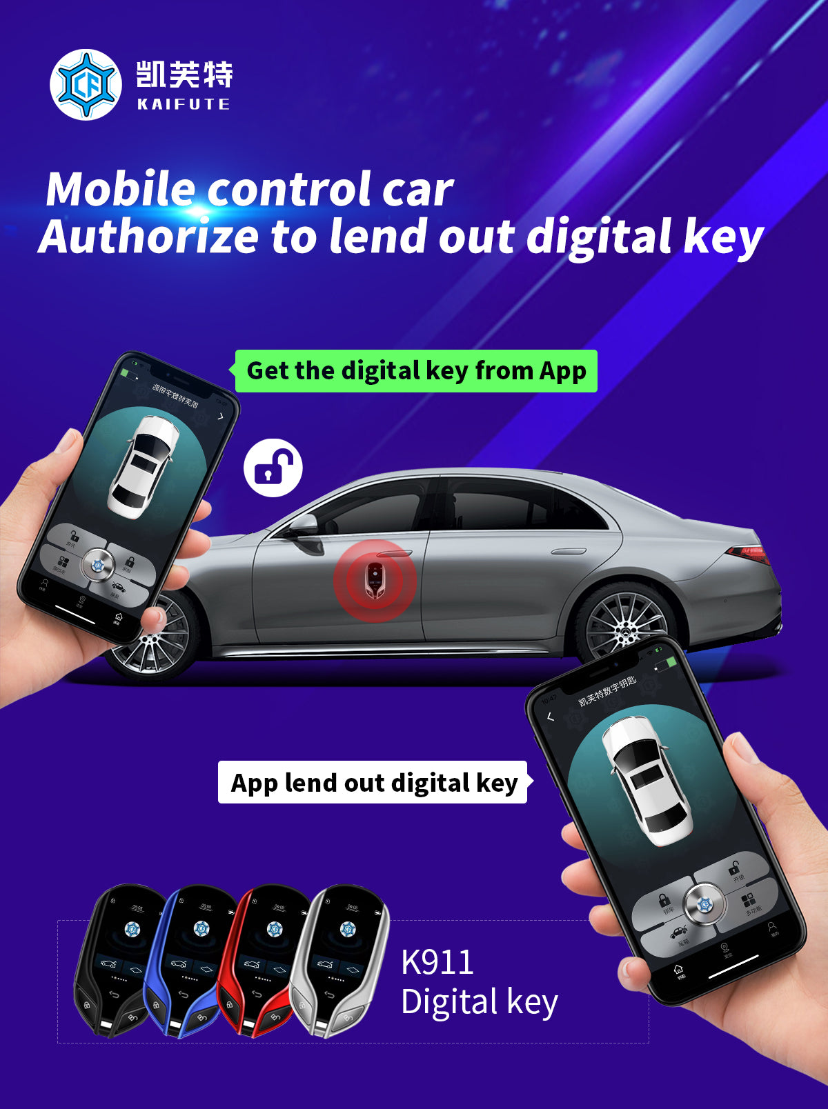 2022 New Arrival Best Selling Remote Control Touch Screen Universal Car Lcd Smart Key for All cars