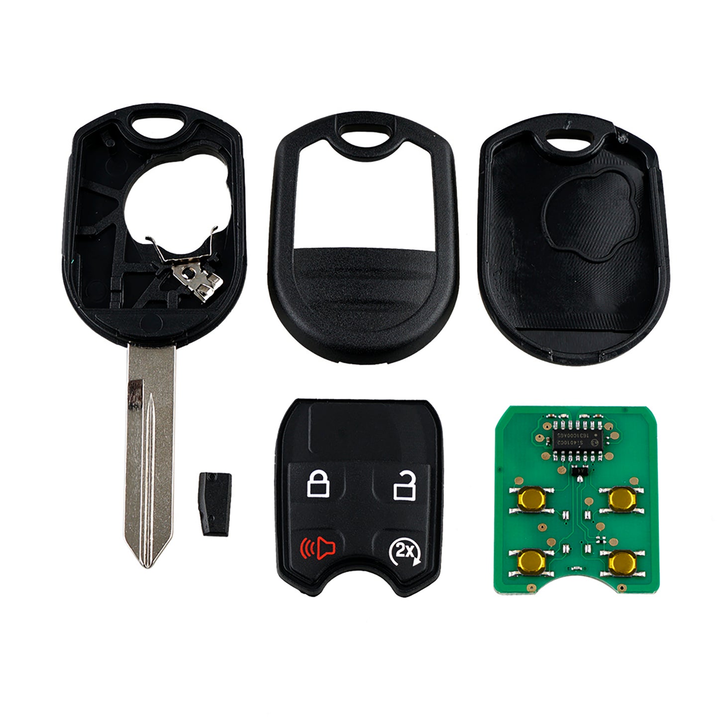 4 Buttons 315MHz Keyless Entry Fob Remote Car Key For 2007-2018 Ford Edge Escape Explorer Expedition Ford F150 250 350 450 550 650 750 Five Hundred Flex Focus Fusion Mustang Ranger Taurus FCC ID: OUC6000022 CWTWB1U793SKU : J041