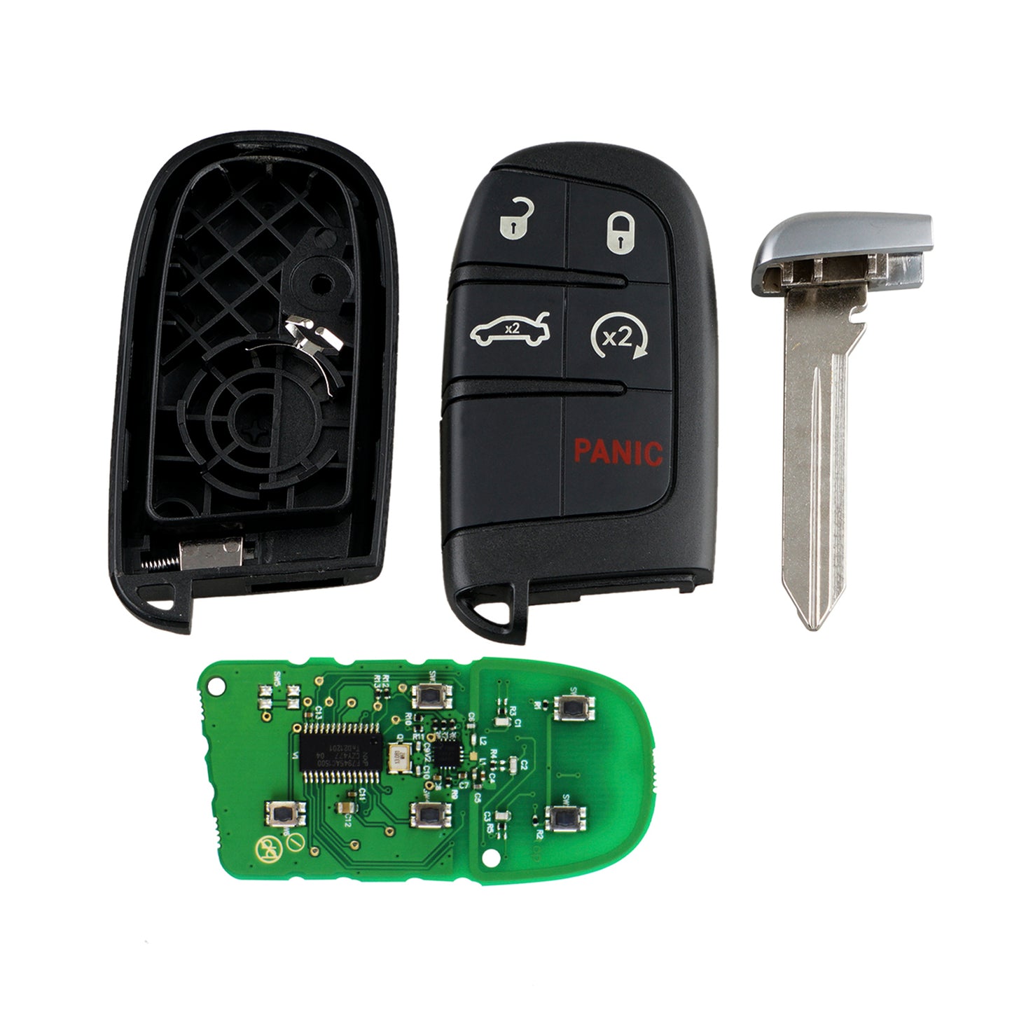 4+1 Buttons 433MHz Keyless Entry Fob Remote Car Key For 2019 - 2021 Dodge Challenger Charger FCC ID:M3M-40821302 SKU : J963