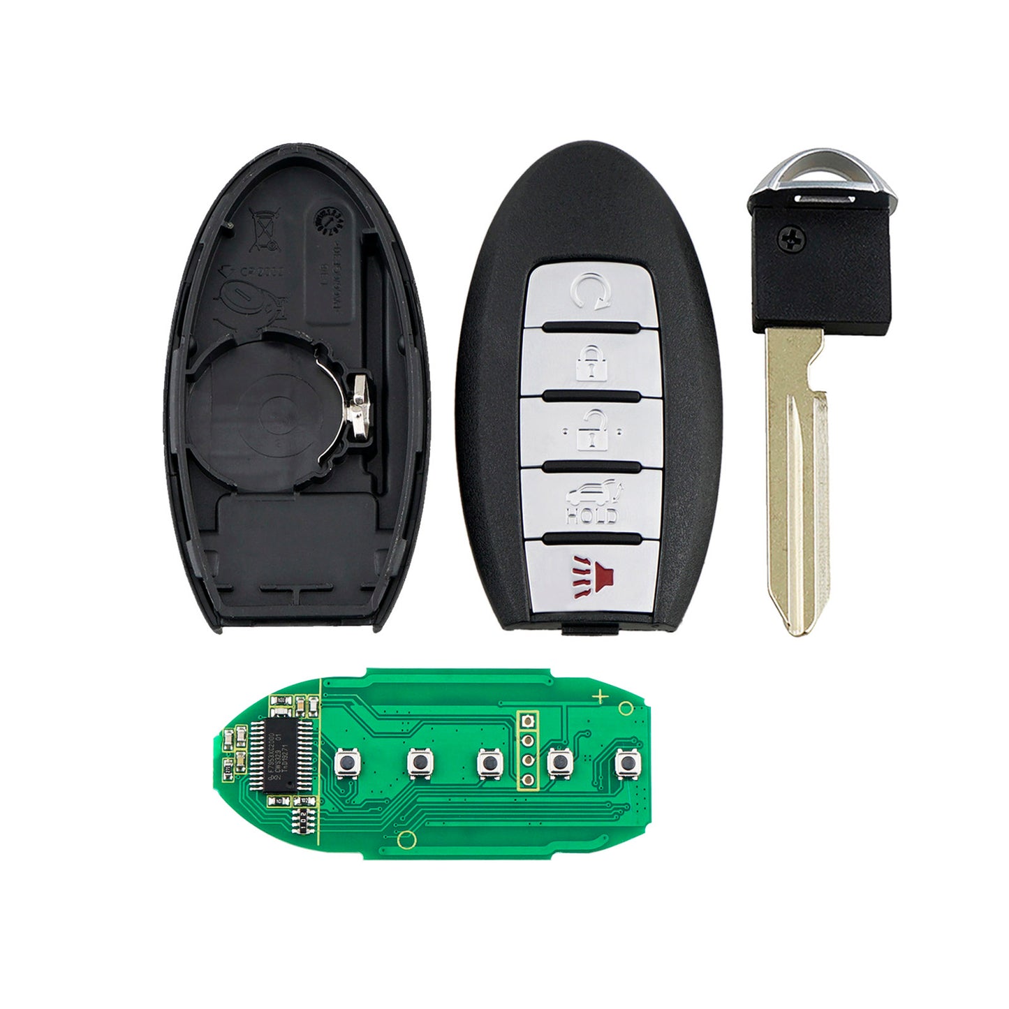 5 Buttons 433MHz Keyless Entry Fob Remote Car Key For 2013 - 2016 Nissan Pathfinder FCC ID:KR5S180144014 SKU : J307