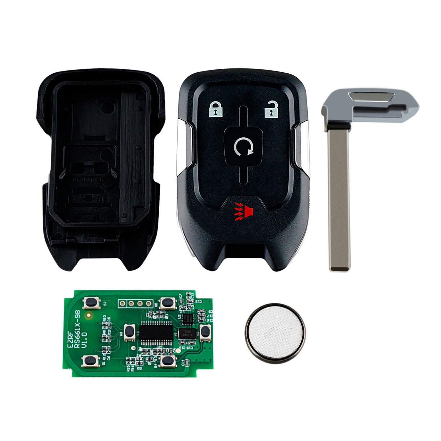 4 Buttons 315MHz Keyless Entry Fob Remote Car Key For 2015 - 2019 Chevrolet Suburban Tahoe 2015-2022 GMC Terrain  Yukon / Yukon XL FCC ID: HYQ1AA SKU : J724