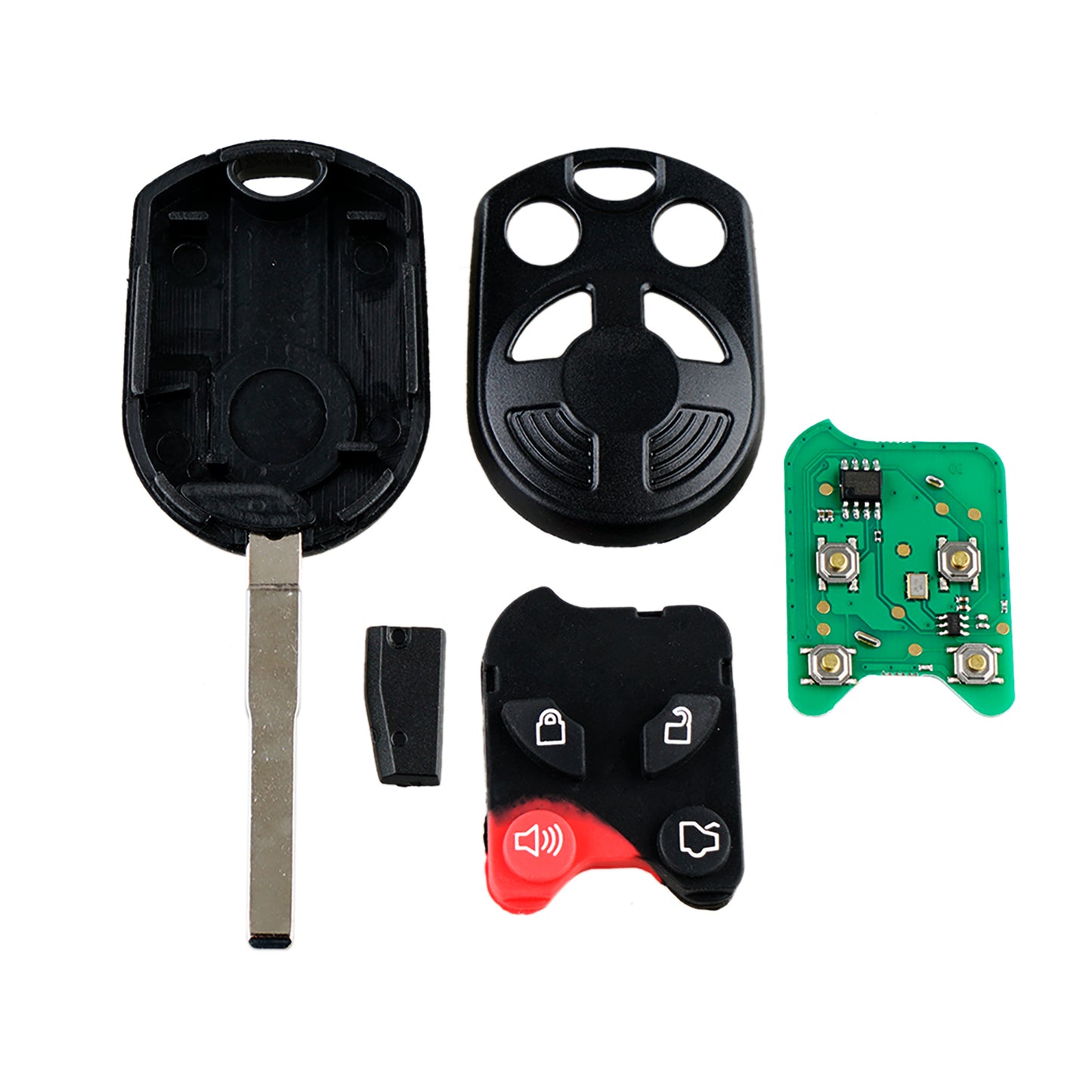 4 Buttons 315MHz Keyless Entry Fob Remote Car Key For 2006-2019 Ford C-Max Escape Focus Transit Connect F350 Fiesta Edge Expedition Explorer Five Hundred Flex Freestyle Fusion Mustang Taurus FCC ID: OUCD6000022 SKU : J201
