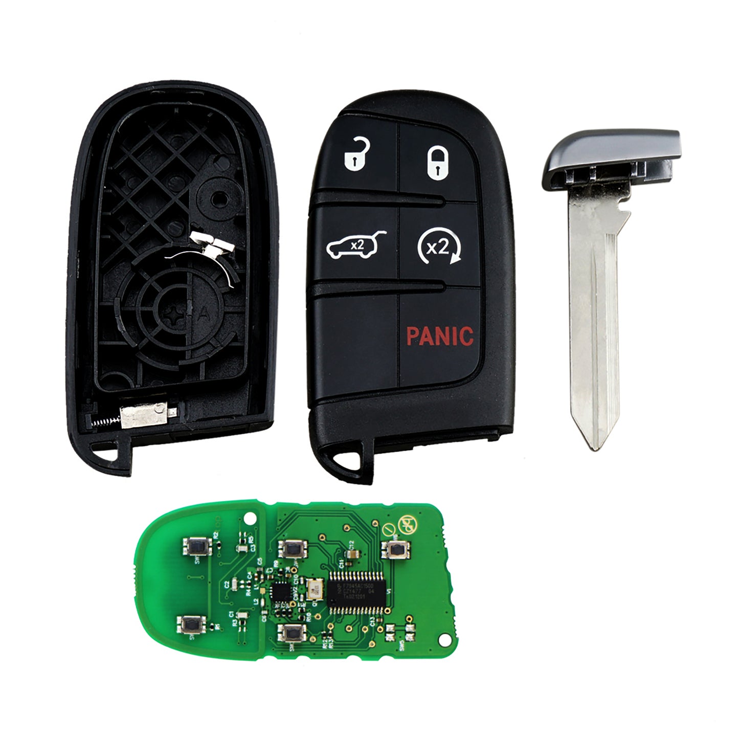 5 Buttons 433MHz Keyless Entry Fob Remote Car Key For 2014 - 2022 Jeep Grand Cherokee FCC ID: M3N-40821302 SKU : J099