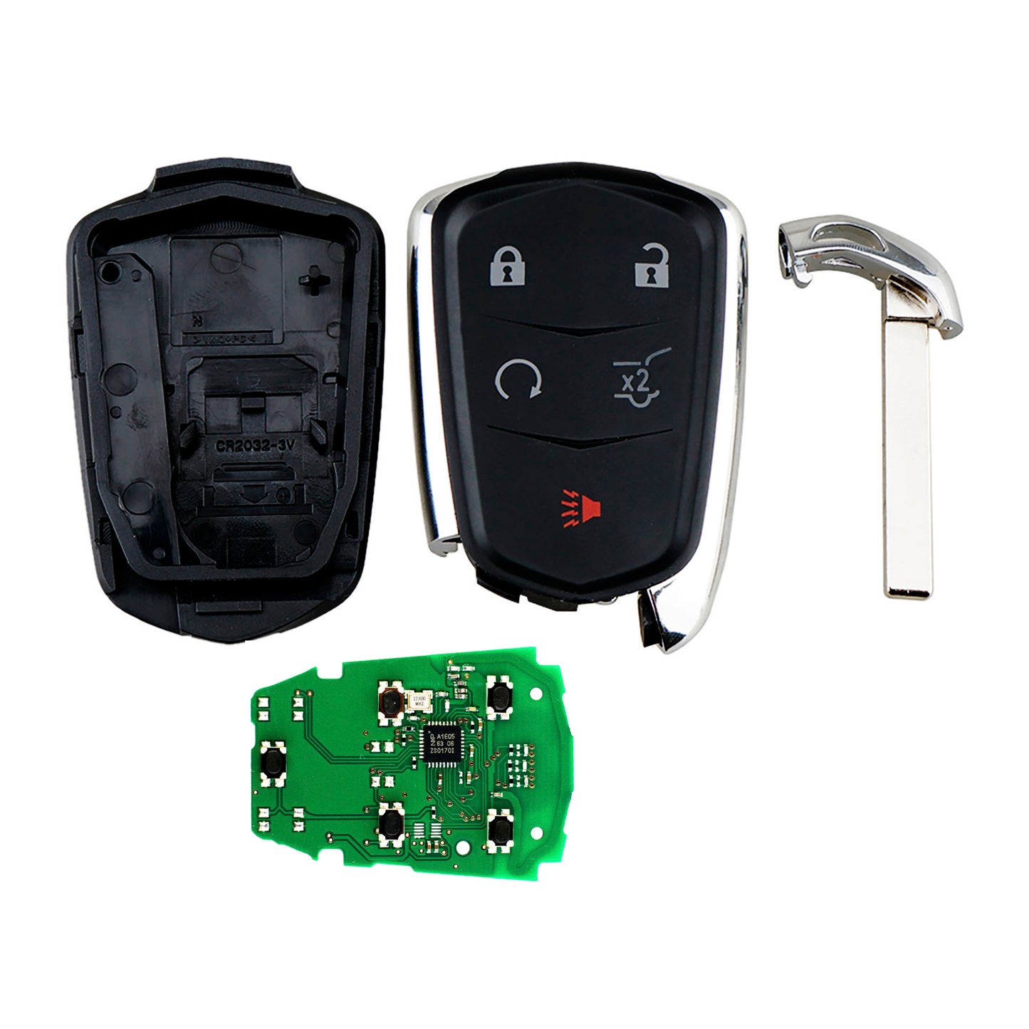 5 Buttons 433MHz Keyless Entry Fob Remote Car Key For 2015 - 2020 Cadillac XT5 XTS XT4 SRX FCC ID:HYQ2EB SKU : J943