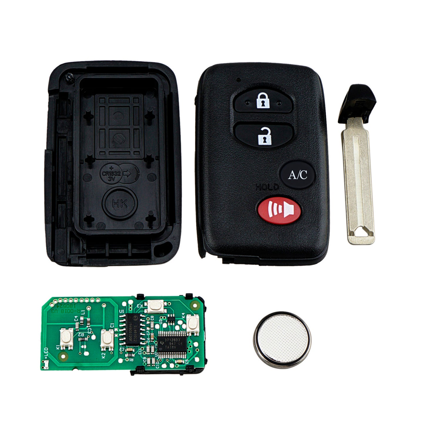 3 Buttons 315MHz Keyless Entry Fob Remote Car Key For 2010 - 2015 Toyota Prius Plug-In FCC ID:  HYQ14ACX SKU : J864