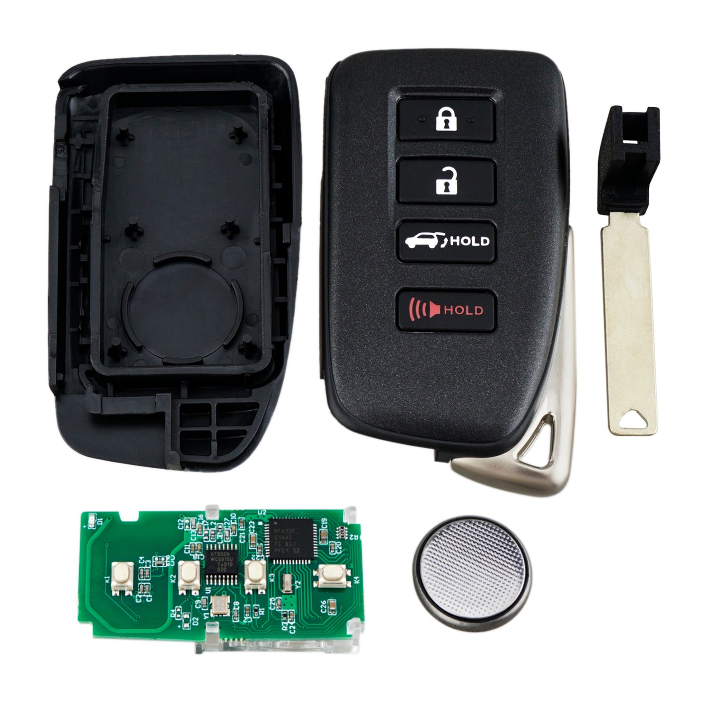 3+1 Buttons 315MHz Keyless Entry Fob Remote Car Key For 2016 - 2020 Lexus RX350 350L 450h 450hL FCC ID: HYQ14FBB SKU : J530