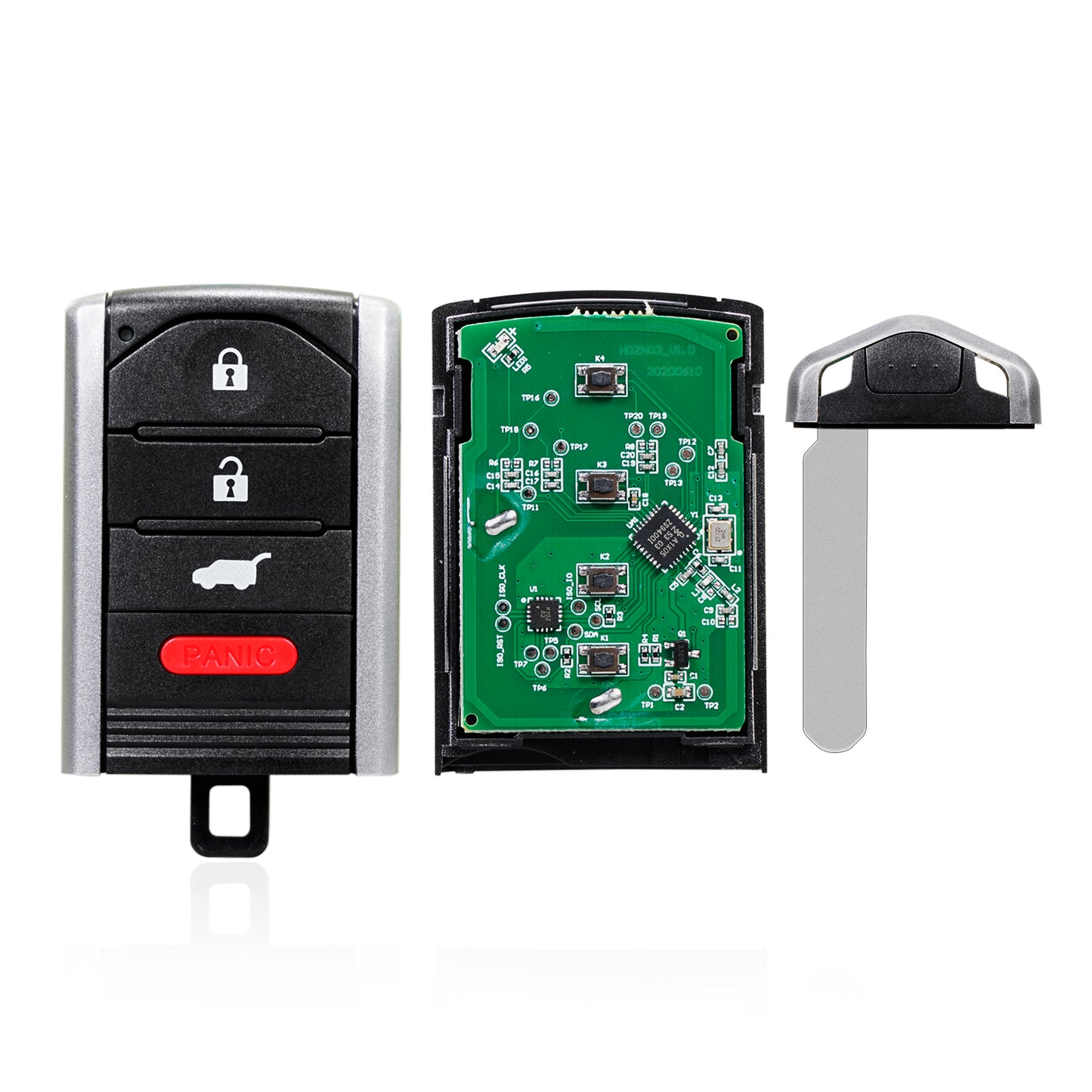 4 Buttons 314MHz Keyless Entry Fob Remote Car Key For 2010 - 2013 Acura ZDX FCC ID:  M3N5WY8145 SKU : J689