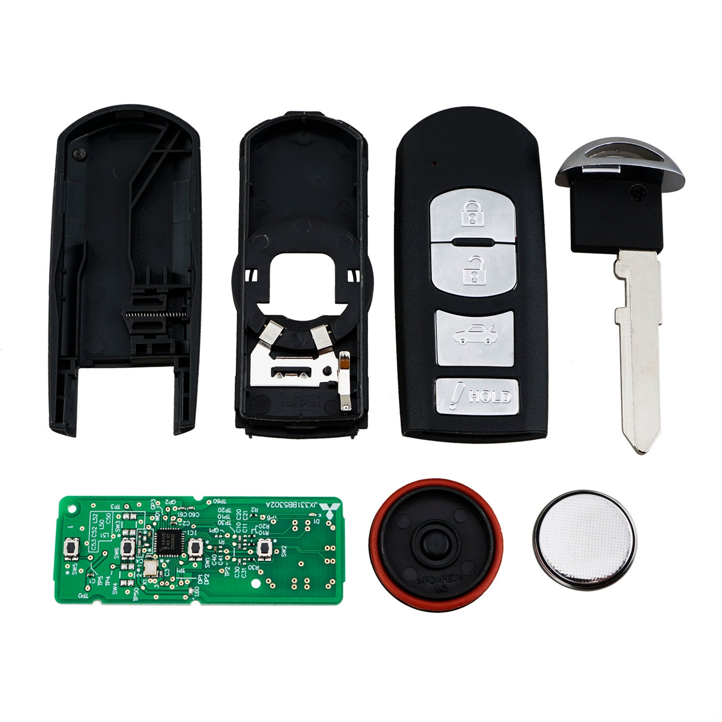 4 Buttons 315MHz Keyless Entry Fob Remote Car Key For 2014-2019 Mazda 3 6 Miata MX-5 FCC ID: WAZSKE13D01 WAZSKE13D02 SKU : J551