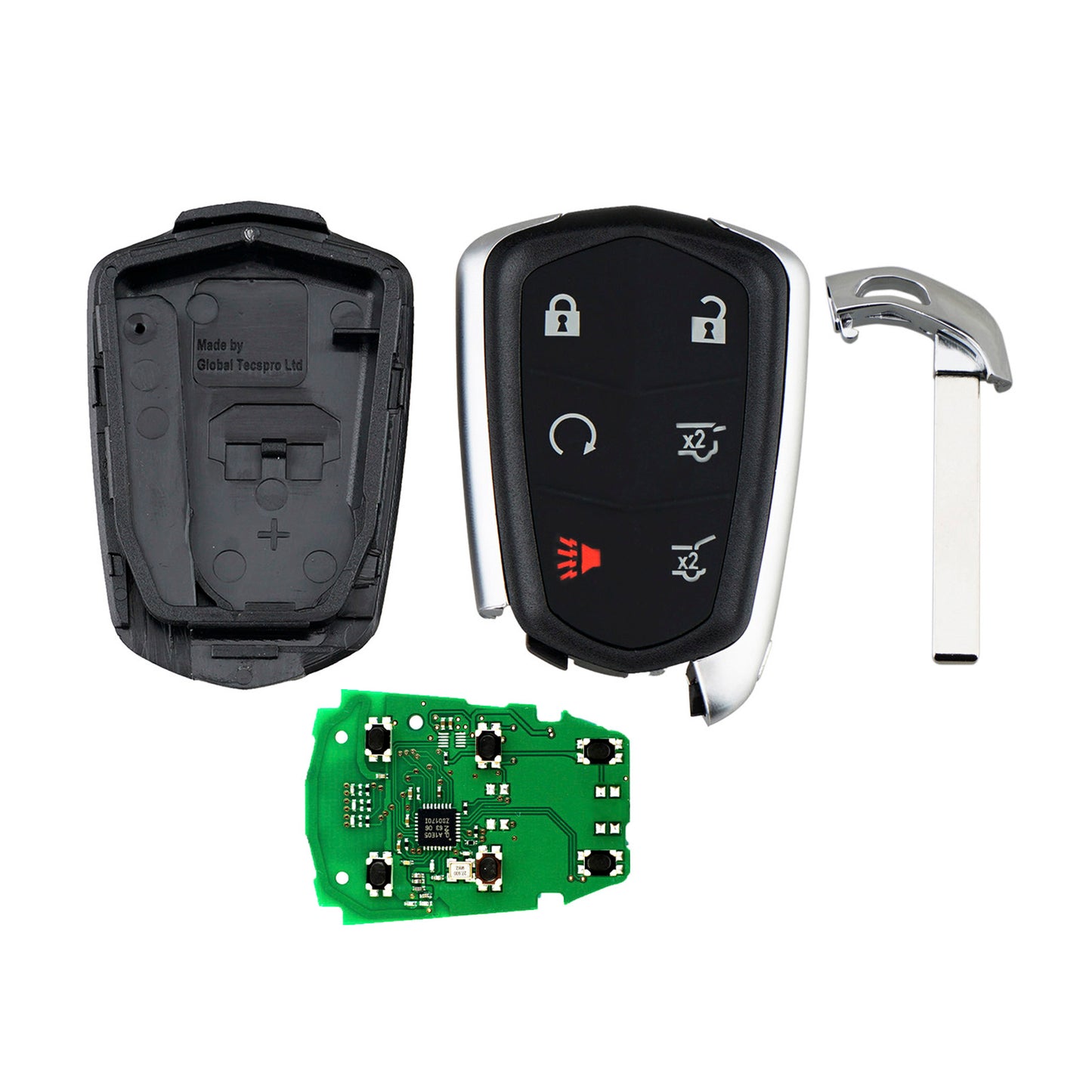 6 Buttons 433MHz Keyless Entry Fob Remote Car Key For 2015 - 2020 Cadillac Escalade FCC ID: HYQ2EB SKU : J941