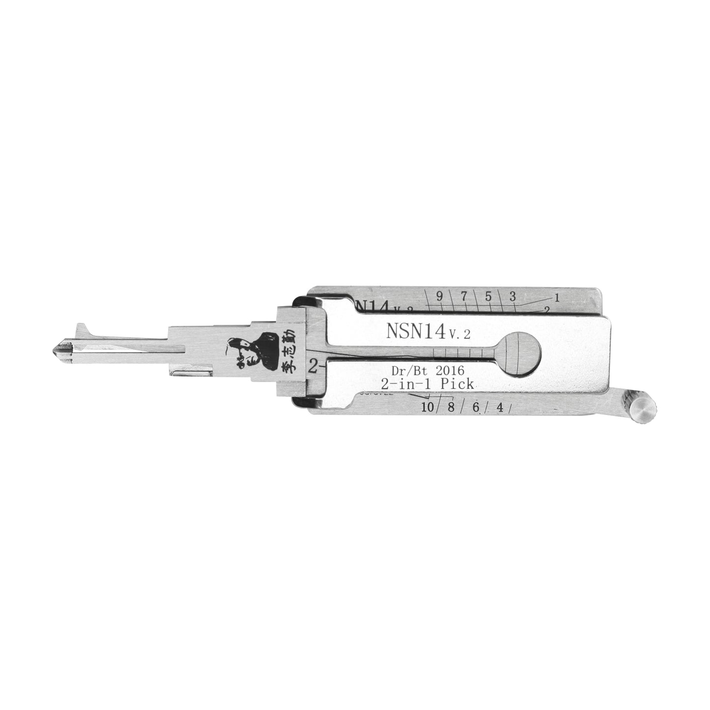 Original Auto Locksmith Tools door lishi 2-in-1Unlock ToolHigh Quality NSN14 v.2 Dr/Bt