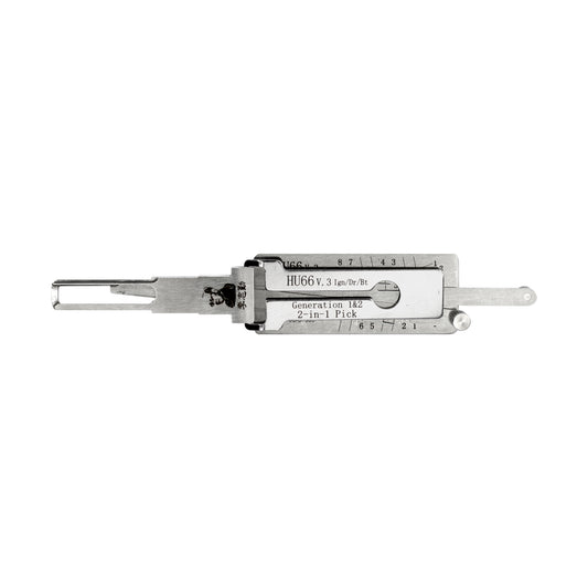 Original Auto Locksmith Tools door lishi 2-in-1Unlock ToolHigh Quality HU66 V.3 Ign/Dr/Bt